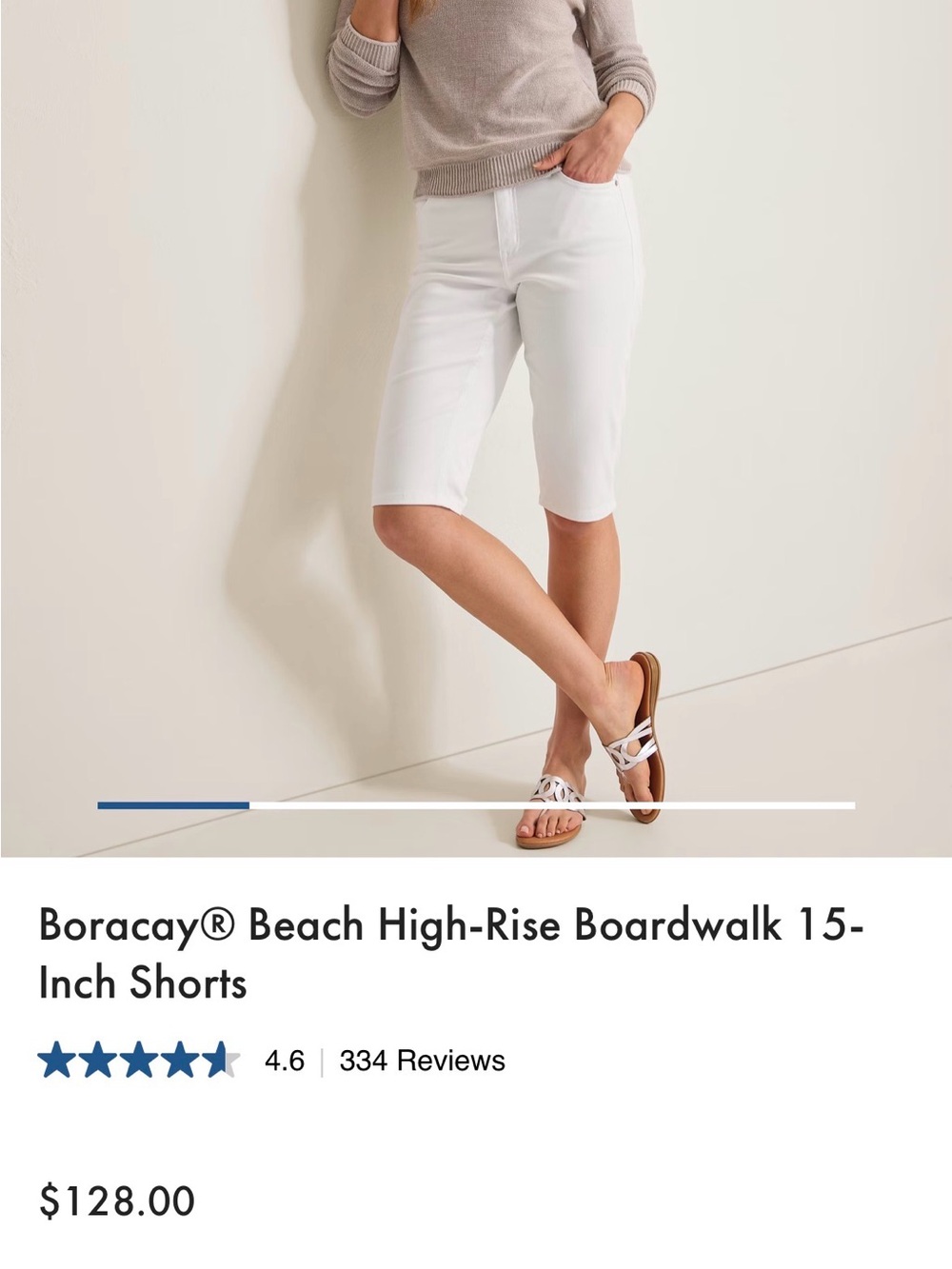 Tommy Bahama White Knee-Length Bermuda Shorts